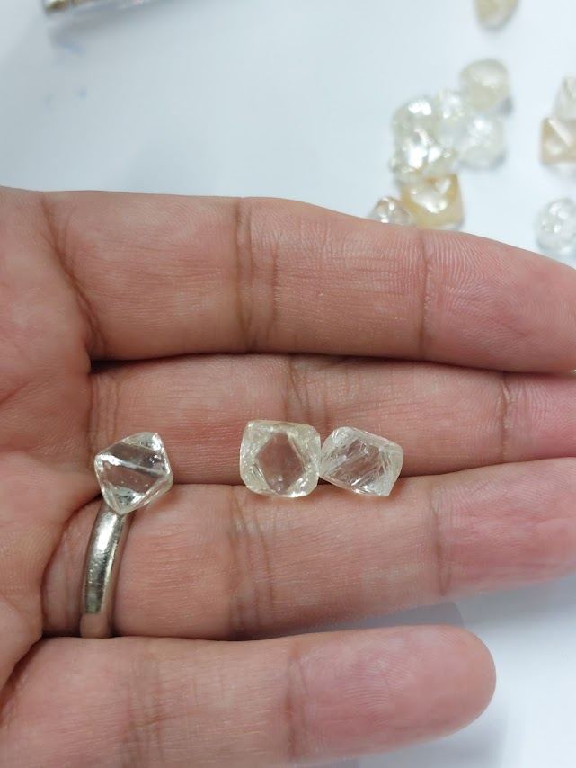 Diamants bruts angolais