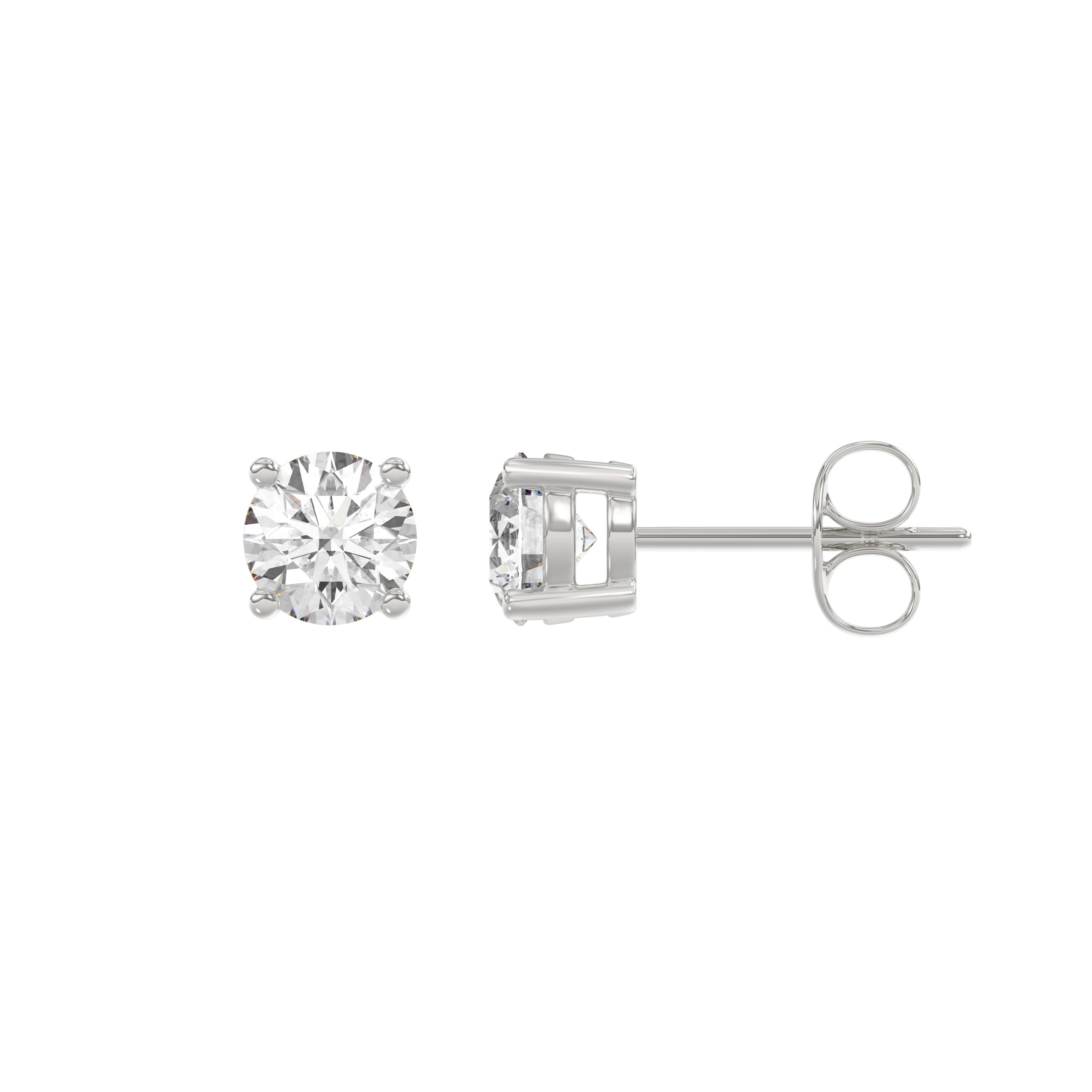 Paire de puces d'oreilles en diamant, vue produit
